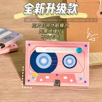 Recordable Voice Message Greeting Card with Cassette Tape Design for Valentine's Day & Birthdays