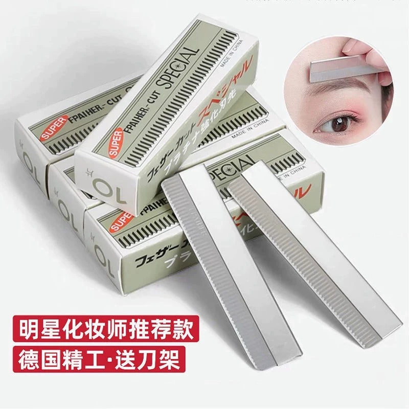 Professional Eyebrow Razor Blades and Trimmer Set for Men and Women