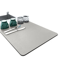 Napa Leather Absorbent Coffee Machine Mat, Quick Dry Bar Countertop Drainer Pad, Kitchen Sink Dish Drying Mat