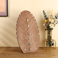 Vintage Walnut Necklace Display Stand Pendant Jewelry Organizer for Booths and Photography Props