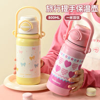 316 Stainless Steel Insulated Water Bottle with Straw, Large Capacity Portable for Sports & Fitness