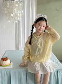 Girls' UPF 50+ Sun Protection Jacket with Bows - Lightweight Summer Outerwear