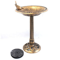 Outdoor Garden Bird Bath with Solar Fountain - Decorative Bird Feeder for Yard Patio Decor