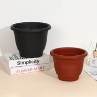 Round Resin Garden Planter Pot Thickened Nursery Pot Imitation Terracotta Plastic Gallon Pot for Balcony