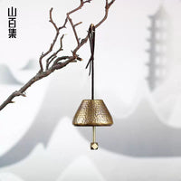 Hand-Hammered Copper Wind Chime Bell for Outdoor Meditation and Decor