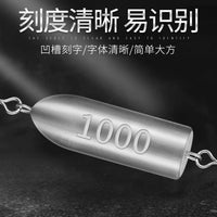 Deep Sea Bullet Fishing Sinker Weights for Long Casting Rods, Heavy Duty Double Ring Design