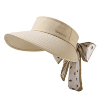Korean Style Detachable Scarf Sun Visor Hat with Wide Brim for Summer Outdoor Beach