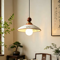 Vintage Hand-Painted Ceramic Pendant Light for Dining Room, Bar, and Entryway