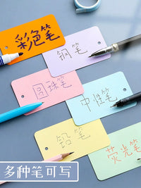 Mini Portable Ring Binder Notebook for Vocabulary Learning and Notes
