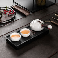 Portable Kung Fu Tea Set with Teapot, Cups, and Tray for Home, Office, or Travel
