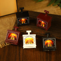 Dollhouse Miniature Fireplace LED Night Light - Retro Ambiance Decor