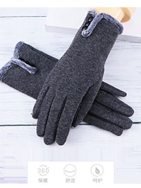 Women's Warm Touchscreen Gloves with Plush Lining for Winter Cycling and Outdoor Activities