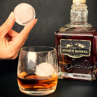 8-Cavity Silicone Sphere Ice Cube Tray with Funnel for Cocktails and Drinks