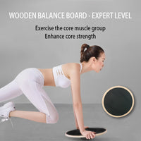 Wooden Square Balance Board for Ankle Strengthening and Core Training - Non-slip and Quiet
