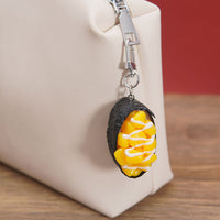 Realistic Sushi Food Keychain Japanese Cuisine Rice Ball Backpack Charm Gift