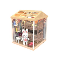 DIY Miniature 3D Puzzle Dollhouse Kit with LED Light, Educational Craft Toy for Kids and Adults