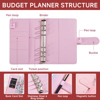 A6 Starry Sky Loose-Leaf Budget Planner Notebook with Cash Envelopes and Stickers