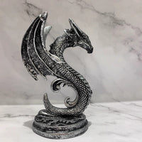 Halloween Dragon Crystal Ball Stand Ornament Metal Craft Display Base for Home Decor