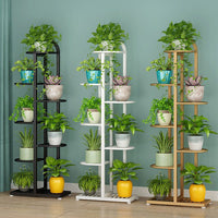 Multi-Tier Wrought Iron Plant Stand Indoor Outdoor Flower Pot Holder Display Shelf