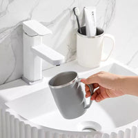 Stainless Steel Mouthwash Cup, Anti-mold Toothbrush Holder for Home Bathroom