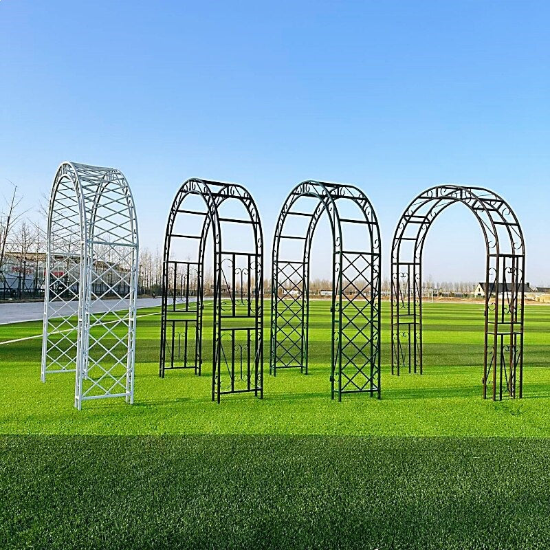 European Style Wrought Iron Garden Arch Trellis for Climbing Plants