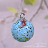 Hanging Hummingbird Feeder with Colorful Glass Wind Chime for Outdoor Garden