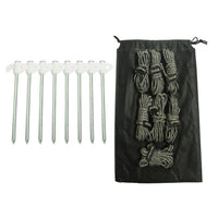 Outdoor Camping Tent Pegs Kit with Hammer and Storage Bag
