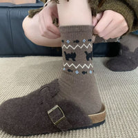 Women's Winter Warm Thickened Fair Isle Ethnic Style Crew Socks
