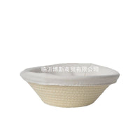 Handwoven Rattan Bread Proofing Basket Set with Cotton Liner
