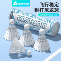 Durable Nylon Badminton Shuttlecocks for Indoor Outdoor Training and Competition, High Elasticity, Wind-Resistant, Fast Flight