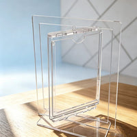 Rotating Photo Frame for 3-inch Instax Photos, Clear Acrylic Card Holder, Creative Gift for Girls