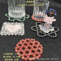Natural Crystal Gemstone Coasters for Home Decor and DIY Crafts