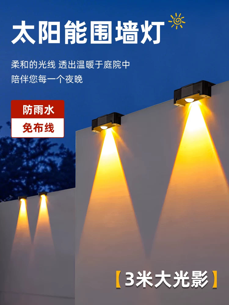 Solar Wall Lights Outdoor Garden Courtyard Landscape Lighting