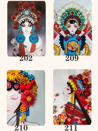 Quilling Art Kit DIY Chinese Opera Style Paper Craft Set with Tools and Frame for Beginners