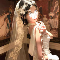 Halloween Ghost Bride White Lace Veil Gothic Lolita Cosplay Photo Prop Set