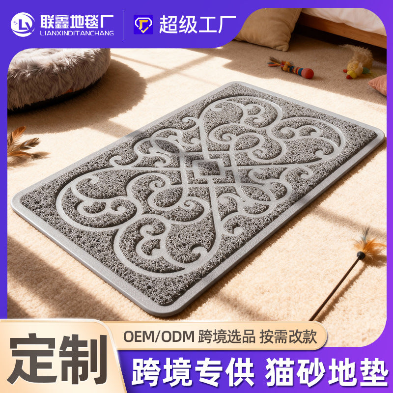 Cat Litter Mat, Thick Waterproof Washable Non-Slip Litter Trapper Mat for Kitten Paws, Easy to Clean