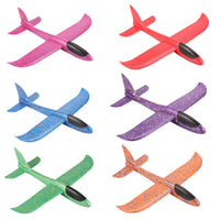 49cm Large Hand Launch Glider Foam Airplane with LED Light for Outdoor Play