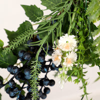 Artificial Lemon Blueberry Eucalyptus Wreath for Front Door Decor