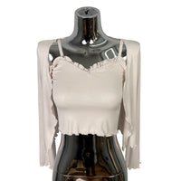 Korean Fashion Slim Fit Camisole and Cardigan Two-Piece Set for Women