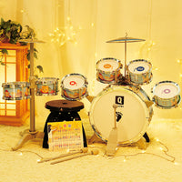 Kids' Jazz Drum Set Percussion Toy for Beginners, Ages 3-6, Boys & Girls, Preschool Gift