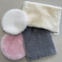 Dollhouse Miniature Plush Rugs for Sofa and Rocking Chair, Round and Square