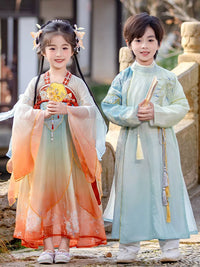 Kids' Hanfu Tang Suit for Boys and Girls, Traditional Chinese Ancient Costume for Performances