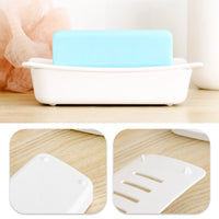 Japanese Imported Double-Layer Soap Dish with Drain, Punch-Free Wall Mount for Bathroom