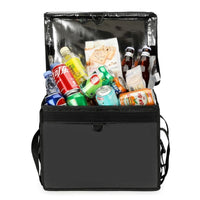 Insulated Food Delivery Bag with Magnetic Closure, Large Capacity Waterproof Cooler for Camping and Takeout