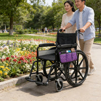 Wheelchair Armrest Side Storage Bag Multi-Pocket Stroller Organizer