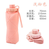 Collapsible Silicone Water Bottle for Travel and Sports, Portable and Lightweight with Lid, Customizable Logo