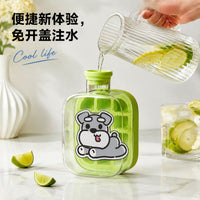 2-in-1 Ice Cube Tray Kettle, Food-Grade Cartoon Ice Maker Mold for Refrigerator