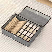 Drawer-Style Lidded Underwear and Socks Organizer Box with Dividers