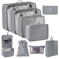 Travel Organizer Bags Set - 8-Piece Large Capacity Portable Luggage Packing Cubes for Clothes