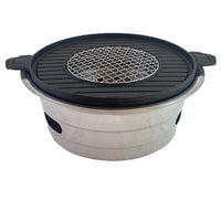 Korean Style Commercial Cast Iron Charcoal Grill Household Barbecue Grill Round Grill Pan Smokeless Charcoal Stove